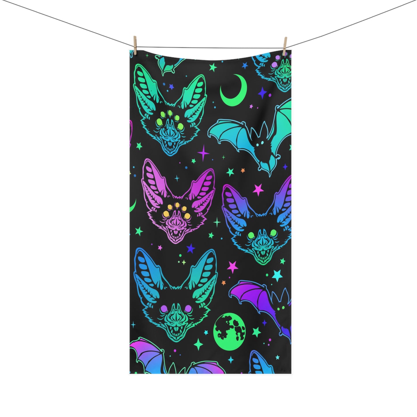 Neon Bats Premium Towel