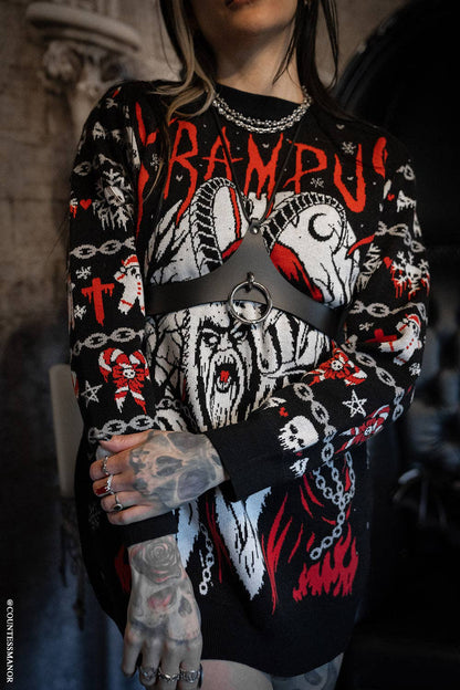 Krampus Knit Christmas Sweater