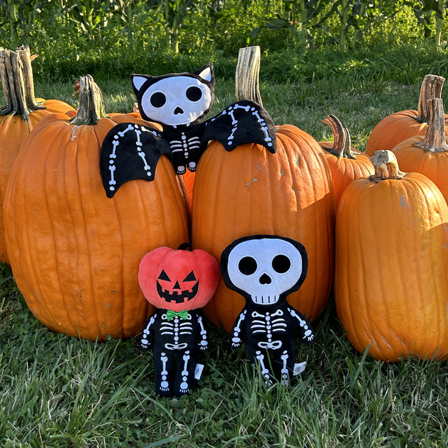 Pumpkin Head Skeleton 12"