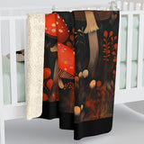 Mushrooms Sherpa Fleece Blanket