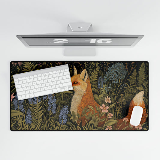 Fox in the Garden Desk Mats