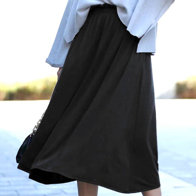 Star Weaver Midi Skirt With Pockets