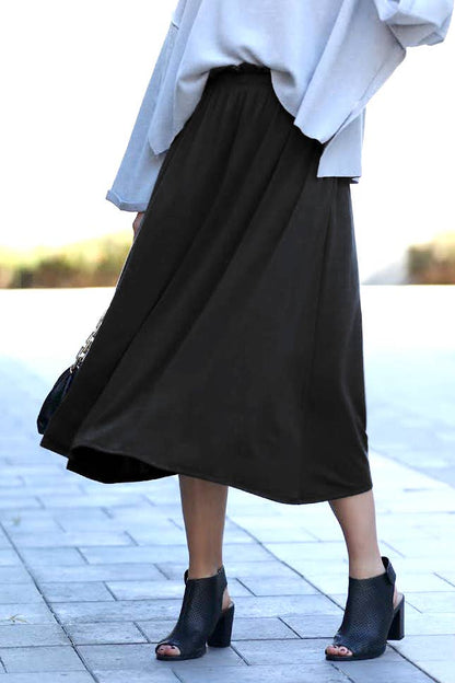 Star Weaver Midi Skirt With Pockets