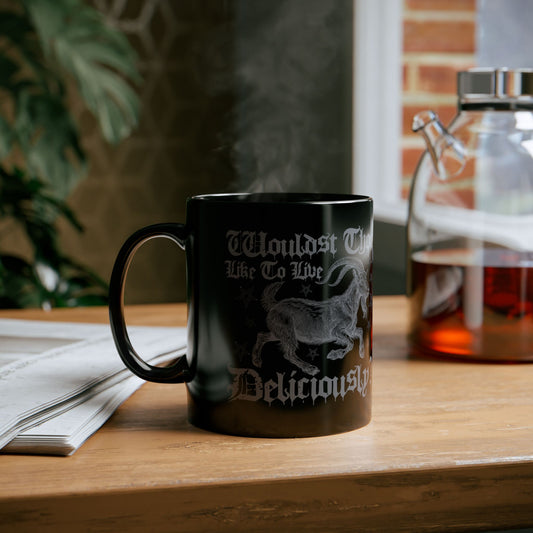Live Deliciously Black Mug (11oz, 15oz)