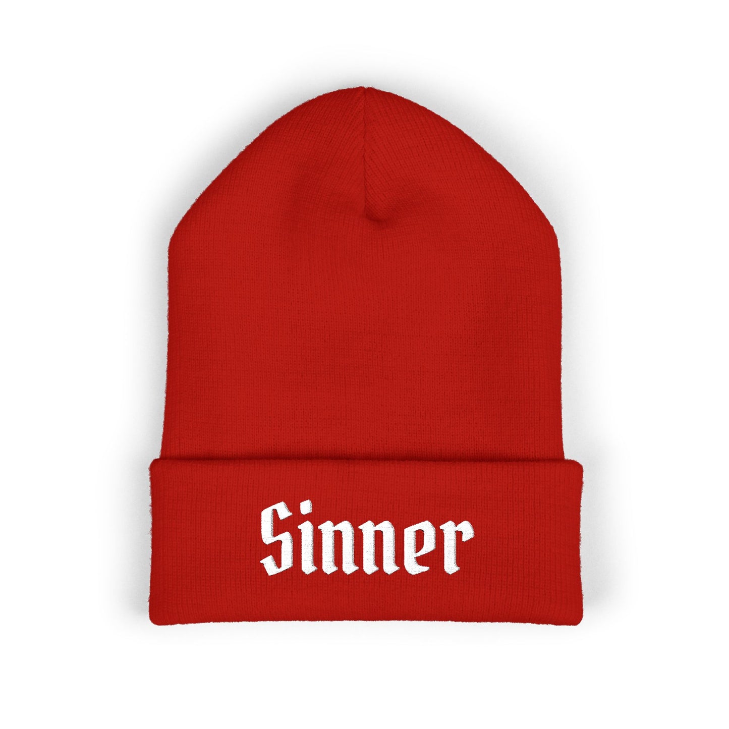 Sinner Embroidered Cuffed Beanie