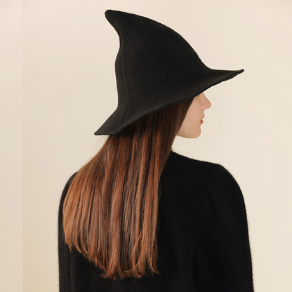 Classic Halloween Witch Hat Knit Pointed Top_CWAH3990