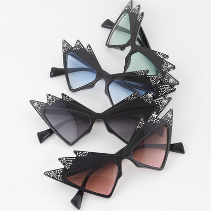 Triple Star Jeweled Cateye Sunglasses