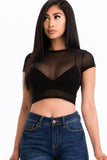 Mesh Sheer Crop Top