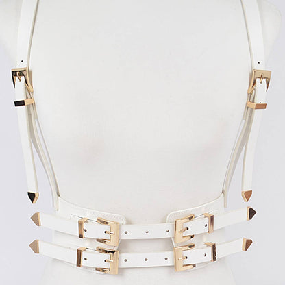 Multi Buckle Plus Size Harness Belt