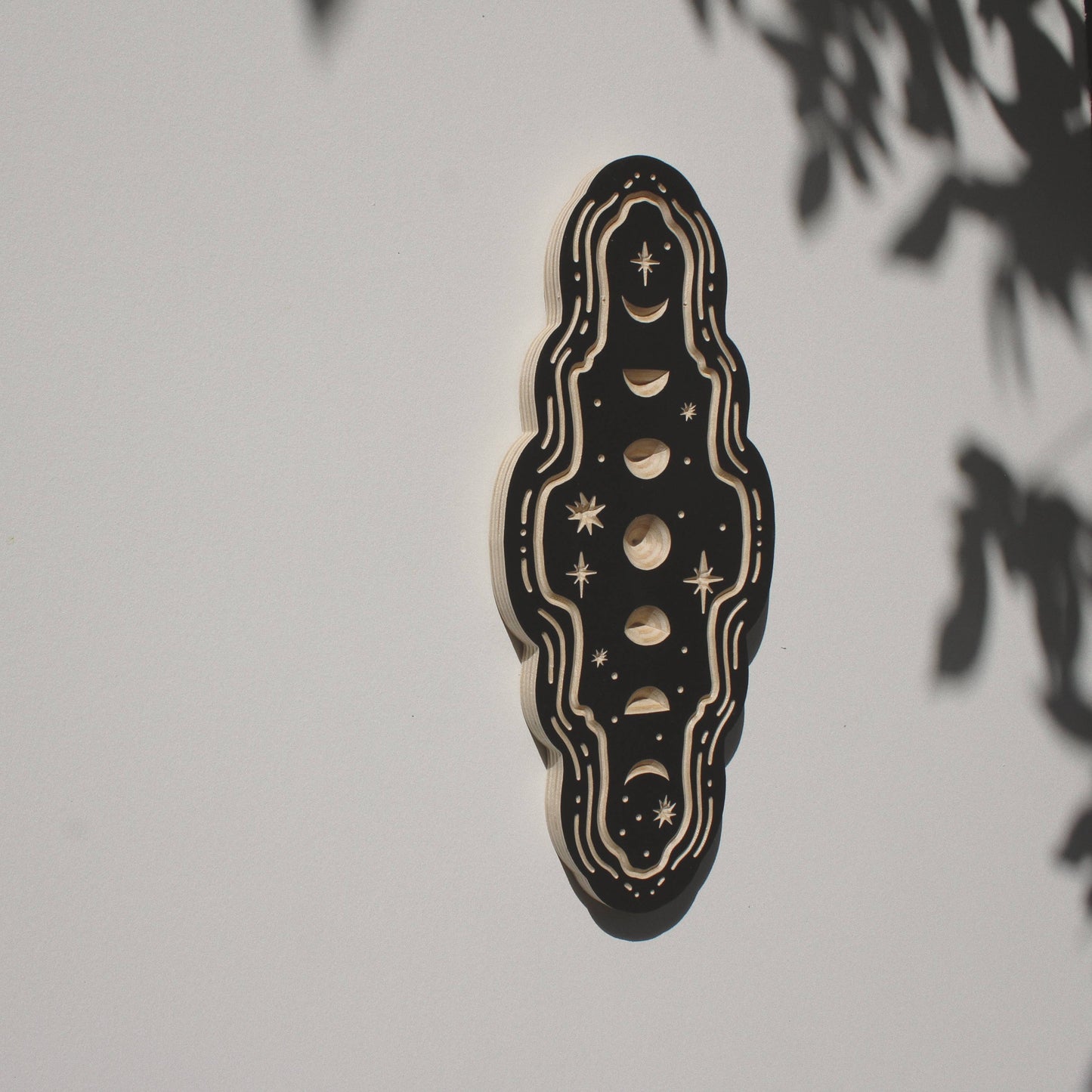 Moon Phases- Carved Wall Hanging