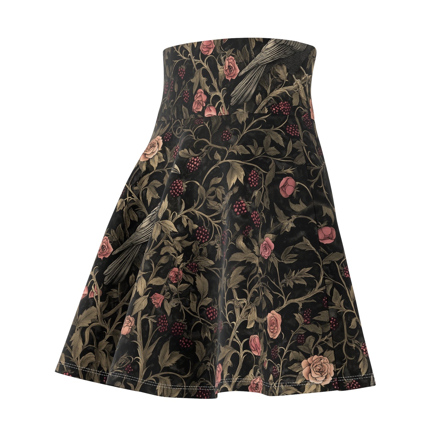 Floral Raven Women's Skater Skirt