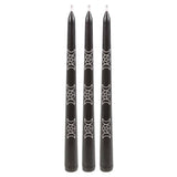 Set of 3 Black Magic Triple Moon Taper Candles