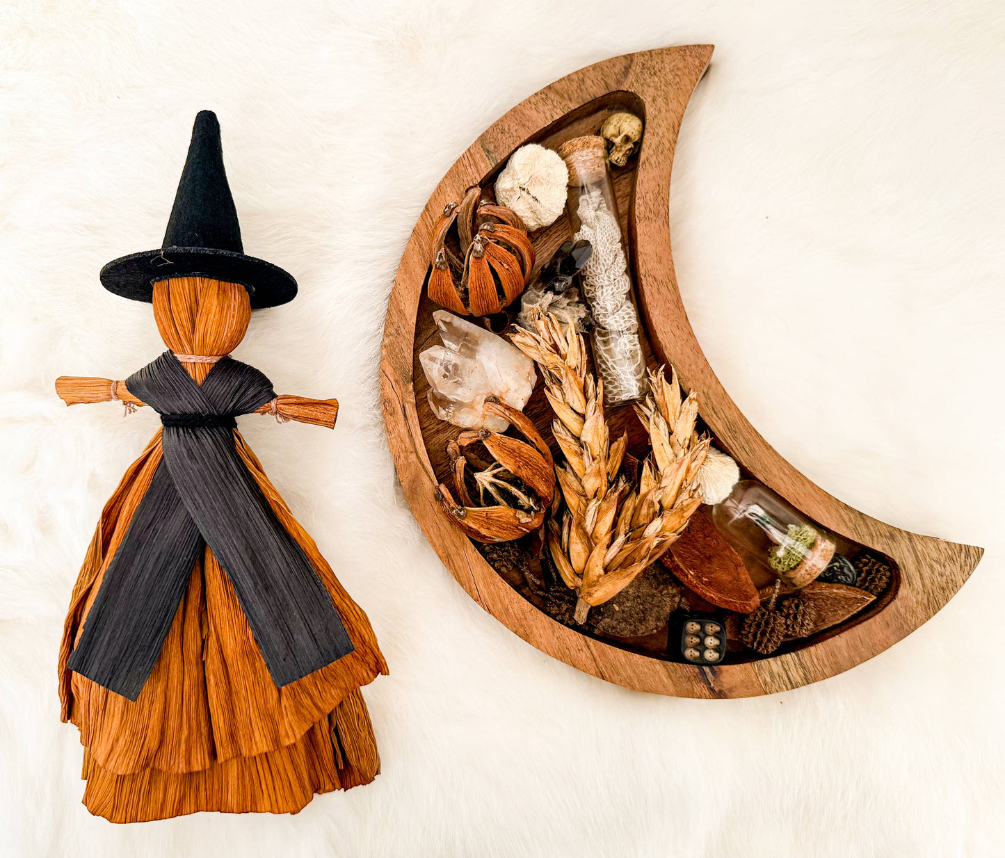 Witch Corn Husk Doll / Samhain Folk Poppet