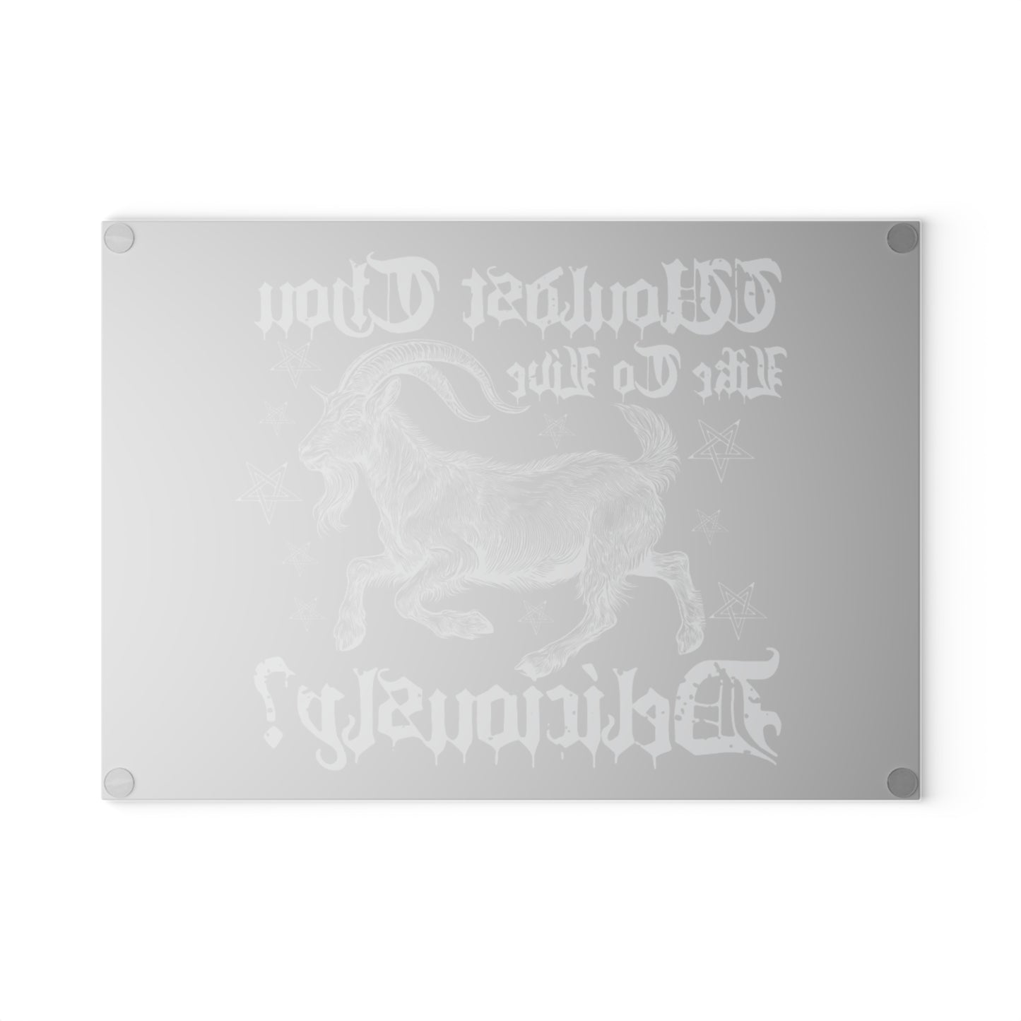 Live Deliously Glass Cutting Board