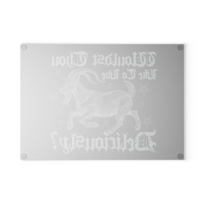 Live Deliously Glass Cutting Board