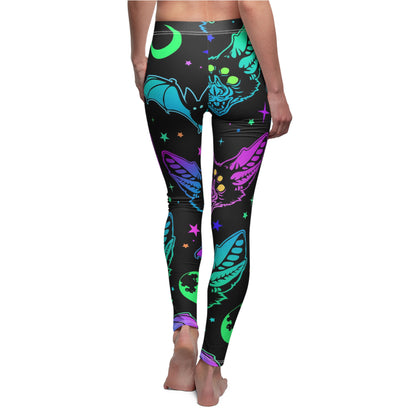 Neon Bats Women's Cut & Sew Casual Leggings