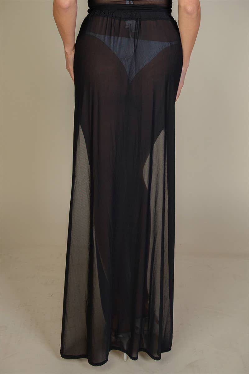 Astral Mist Sheer Maxi Skirt