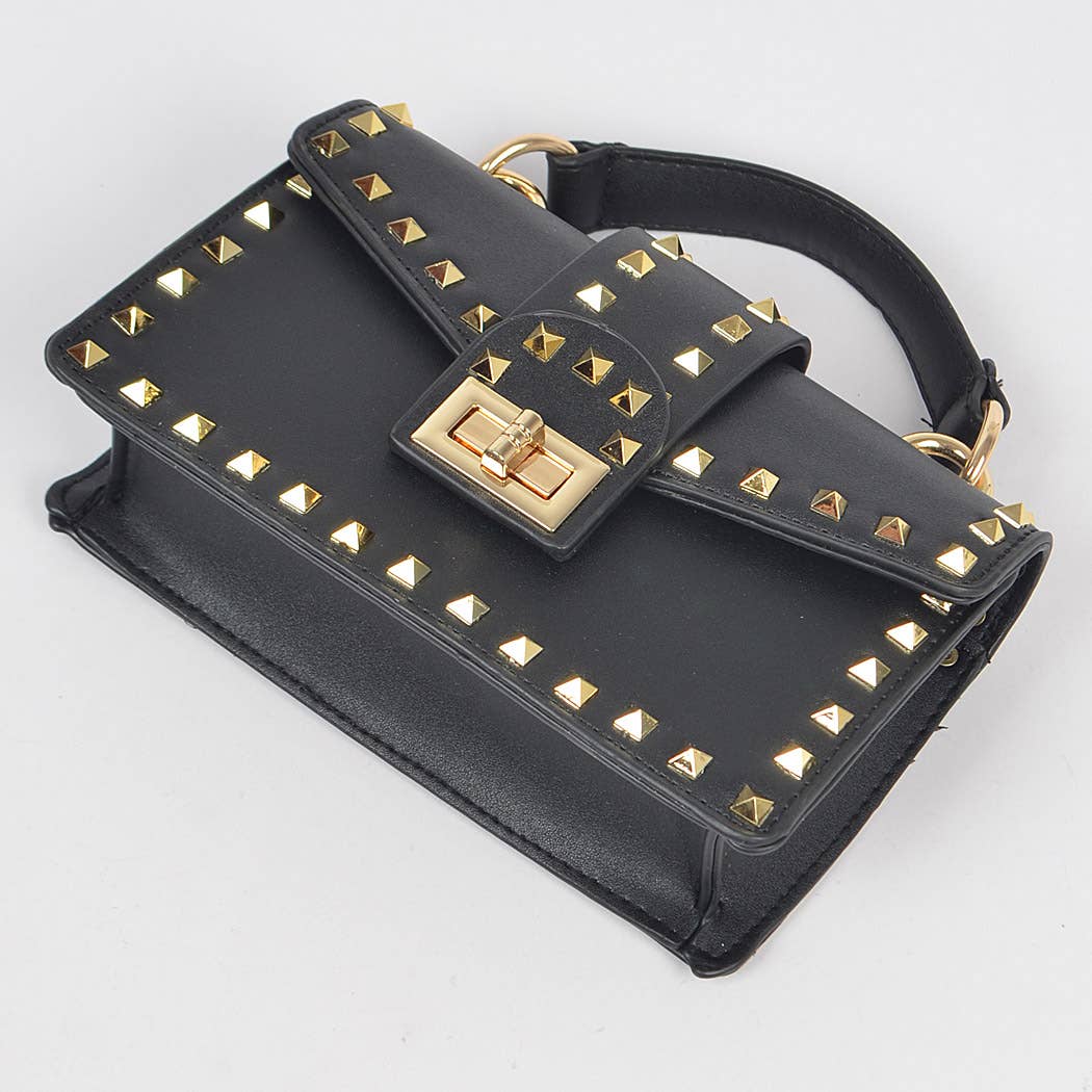 Studded Top Handle Clutch