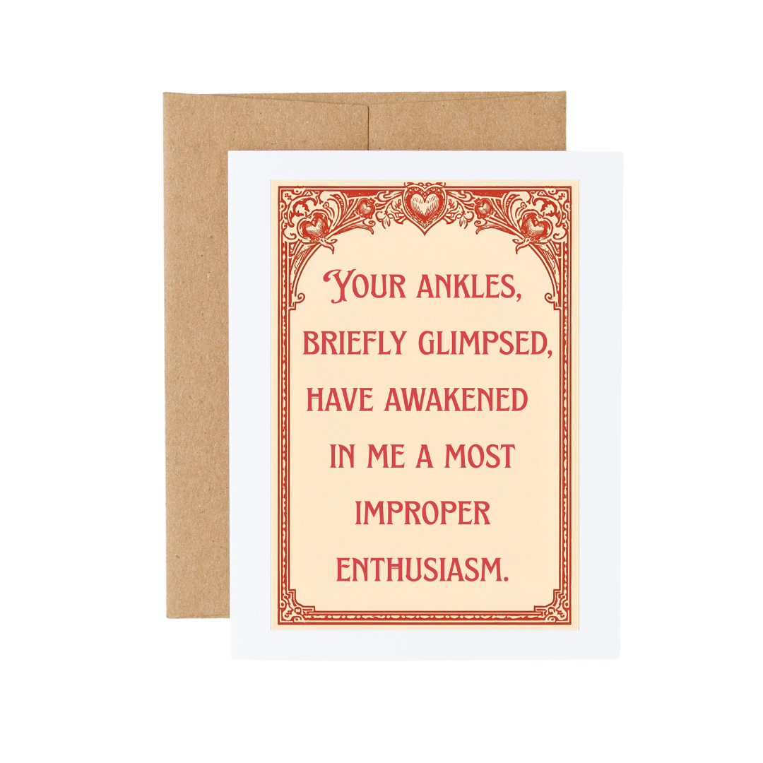 Victorian Pick up Lines Valentine’s Day Love Card 