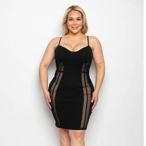 Midnight Bustier Mini Dress Plus Size