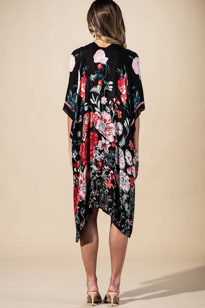 Red Flower Garden  Kimono