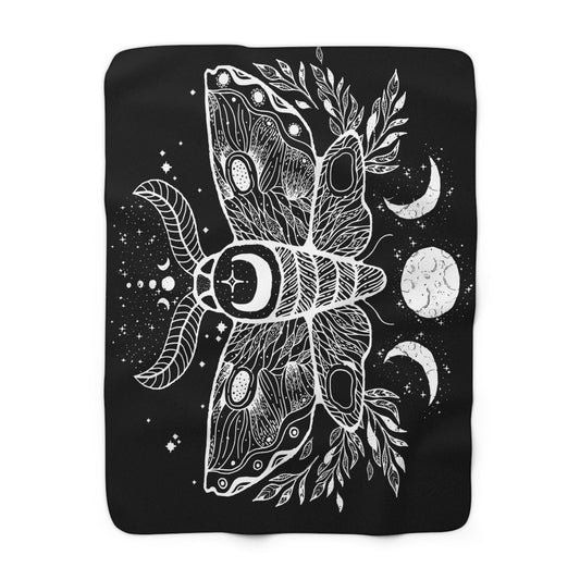 Luna Moth Sherpa Blanket