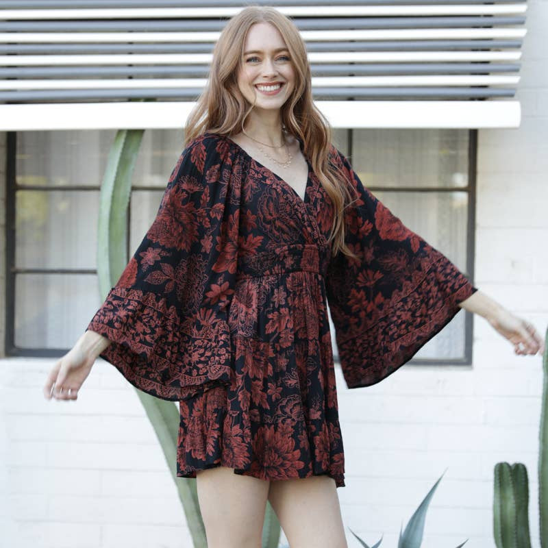 The Crimson Clover Bell Sleeve Tunic