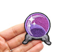 Small Purple Crystal Ball Embroidered Patch