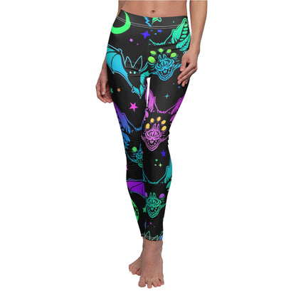 Neon Bats Women's Cut & Sew Casual Leggings