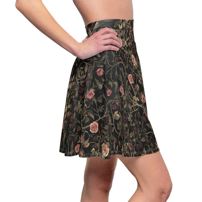 Floral Raven Women's Skater Skirt