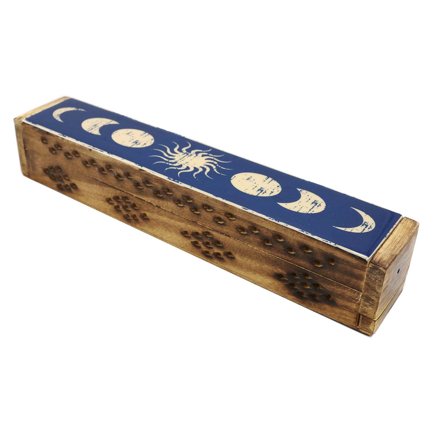 Celestial Phases Wooden Incense Burner Box