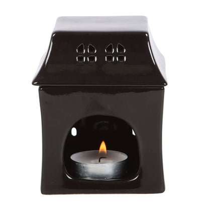 Gothic Black Haunted House Oil Burner