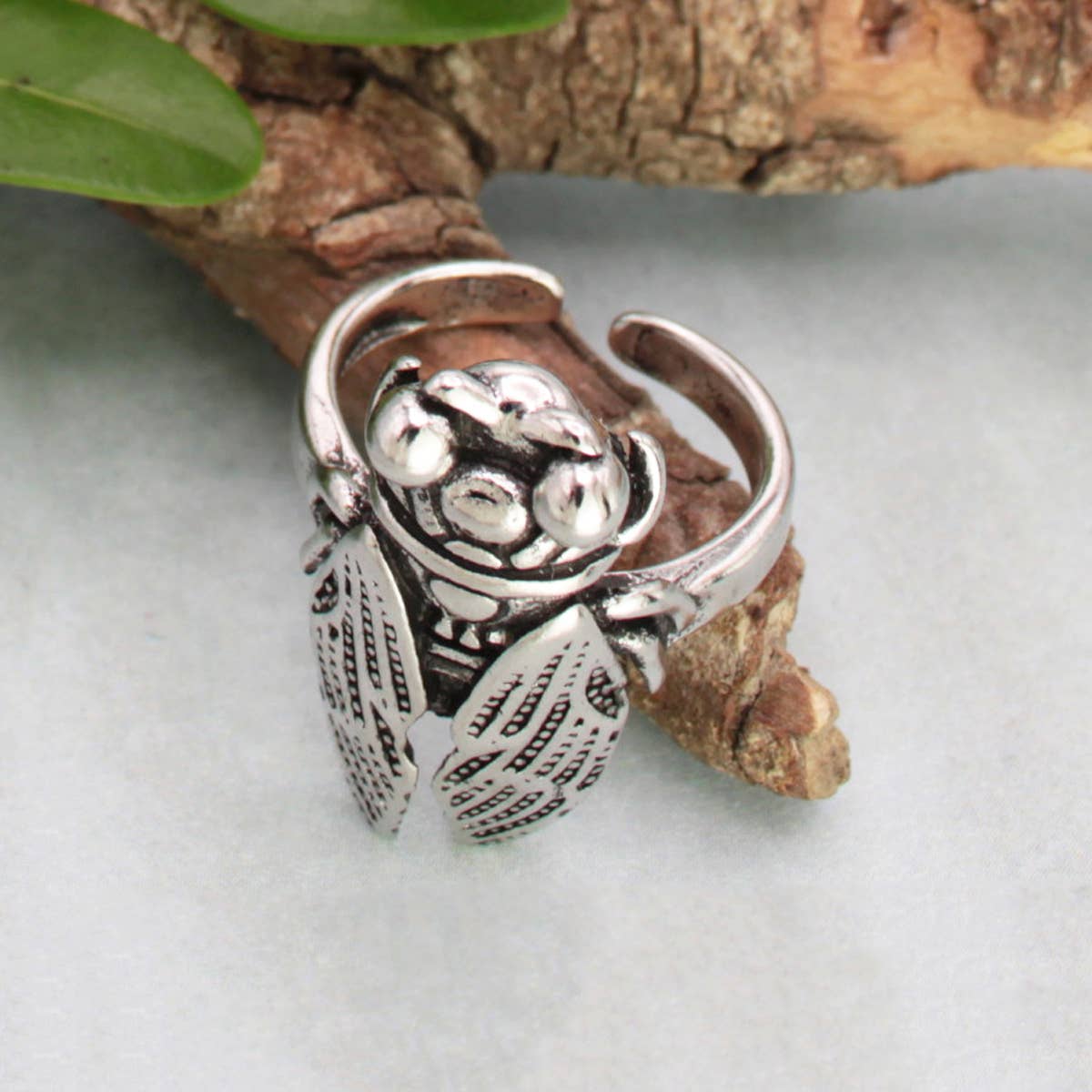Sound of Summer Silver Cicada Ring