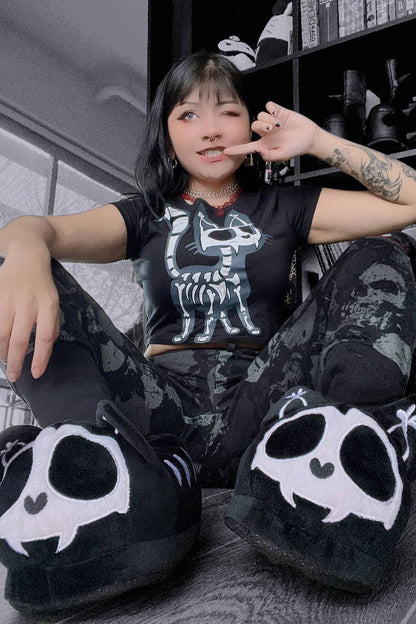 Skelekitty Slippers