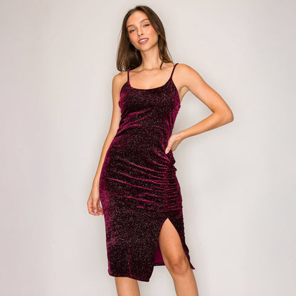 Nightshade Shimmer Midi Dress