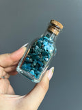 Blue Apatite Crystal Gemstone Chip Jar