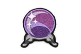 Small Purple Crystal Ball Embroidered Patch