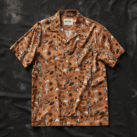 Raise Hell Eat Tacos Casual Button-Up Shirt