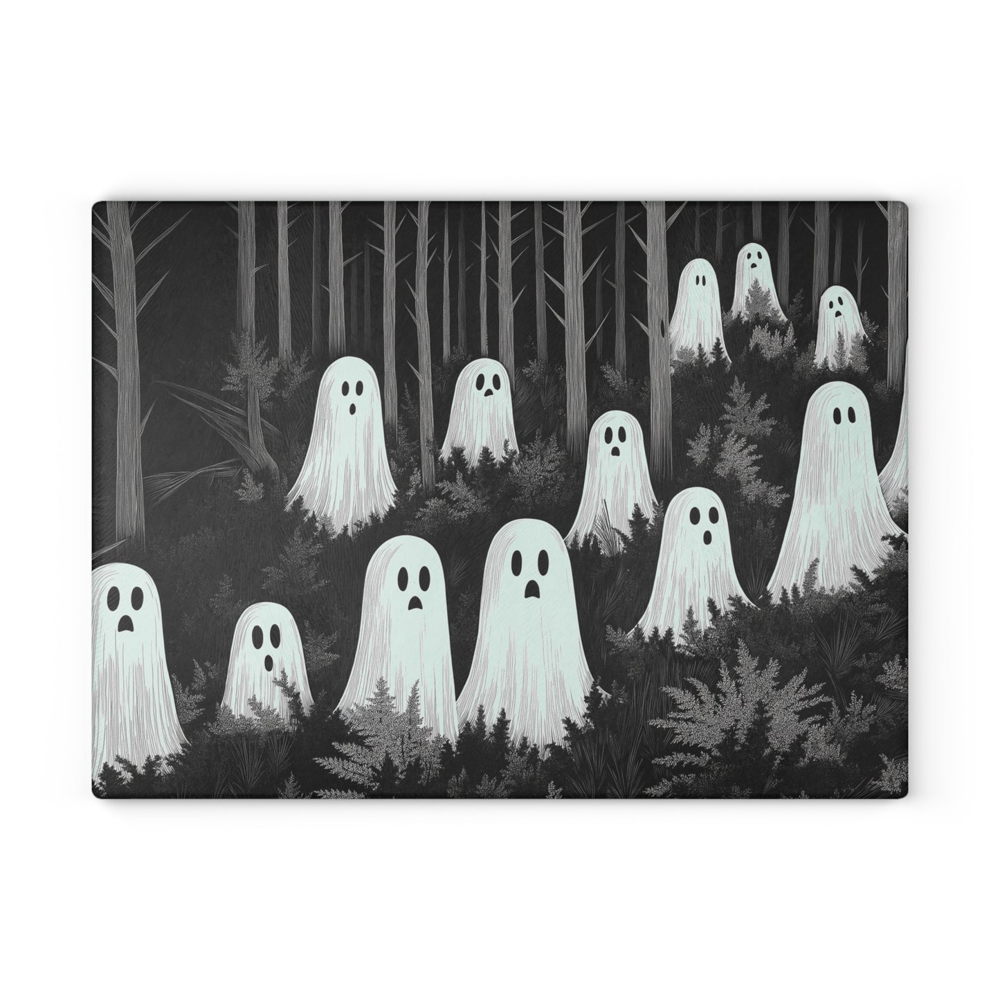 Forest Ghosts Glass Cutting Board