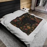 Goat In The Garden Velveteen Plush Blanket