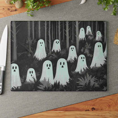 Forest Ghosts Glass Cutting Board