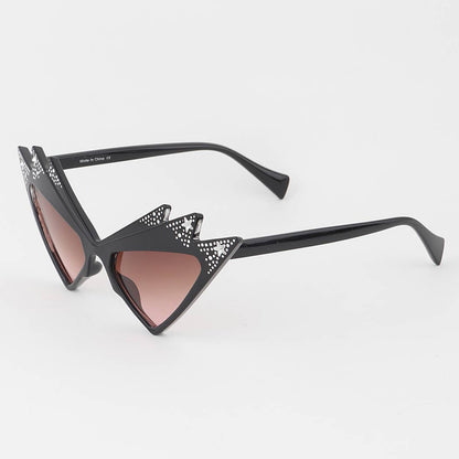 Triple Star Jeweled Cateye Sunglasses