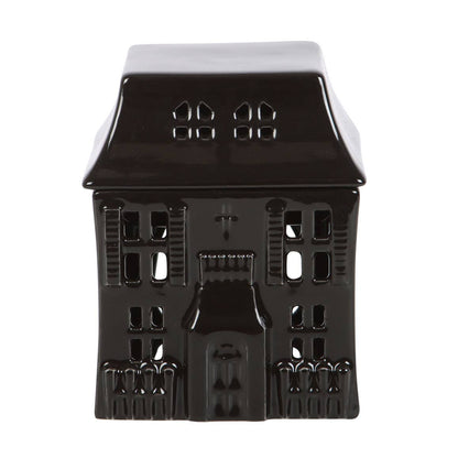 Gothic Black Haunted House Oil Burner