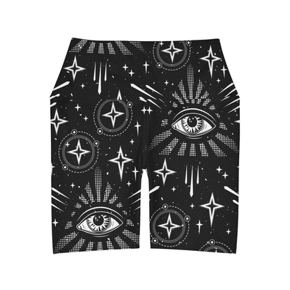 Cosmic Eyes High Waisted Yoga Shorts