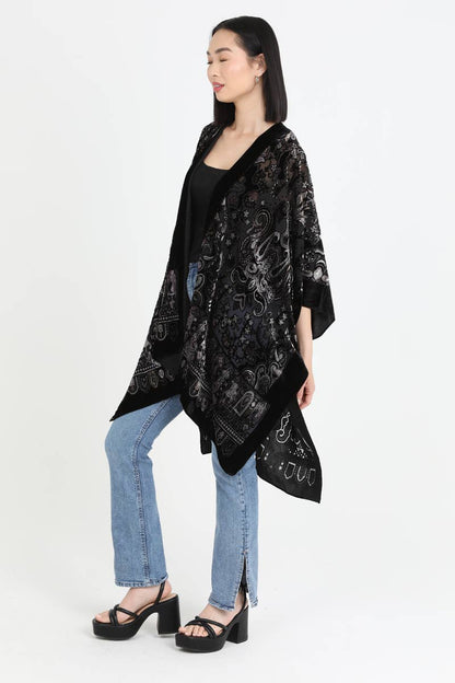 Witching Hour Wrap Velvet Kimono