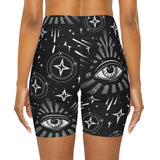 Cosmic Eyes High Waisted Yoga Shorts