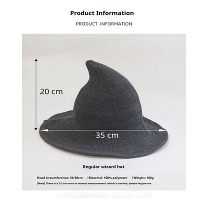 Classic Halloween Witch Hat Knit Pointed Top_CWAH3990