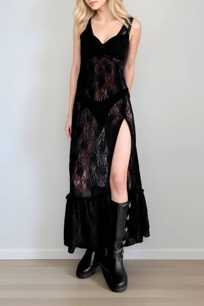 Gossamer Sheer Lace Dress