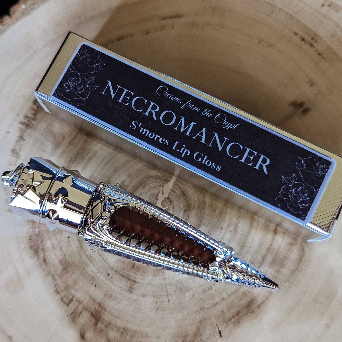 NECROMANCER (Silver) - Dark brown spiced chocolate lip gloss