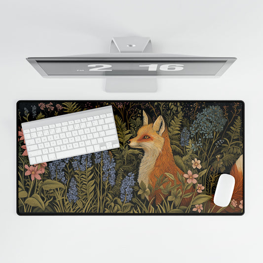 Fox in the Garden Desk Mats